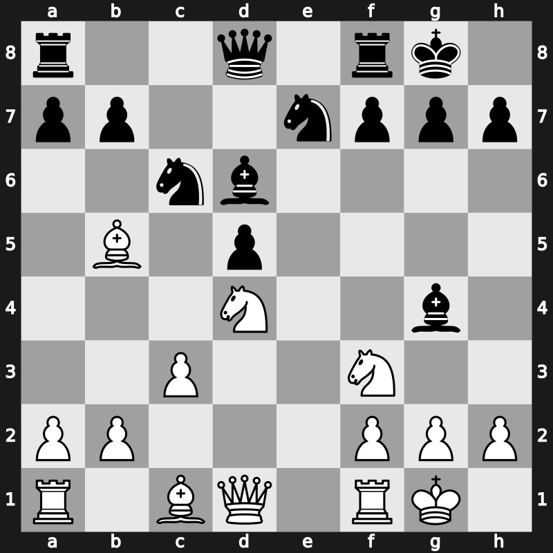 Niksic 1978 – Round 7 – Ivanovic, Bozidar – 0-1 – Portisch, Lajos – G19