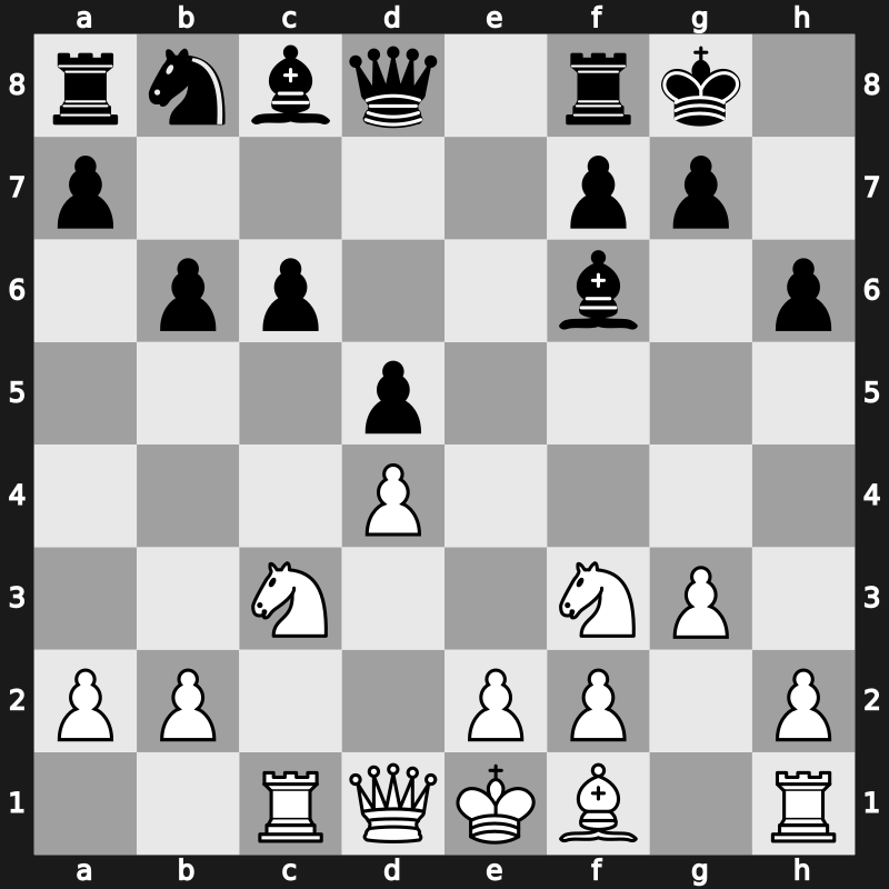 World Championship 29th 1978 – Round 13 – Korchnoi, Viktor – 0-1 – Karpov, Anatoly – G9