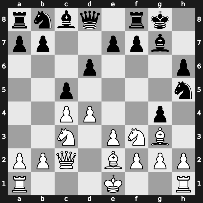 Moskou ch-URS 1973 – Round 1 – Smyslov, Vassily – 1/2-1/2 – Tal, Mikhail – G10