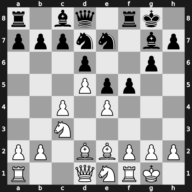 Moskou ch-URS 1973 – Round 1 – Taimanov, Mark E – 1-0 – Geller, Efim P – G27