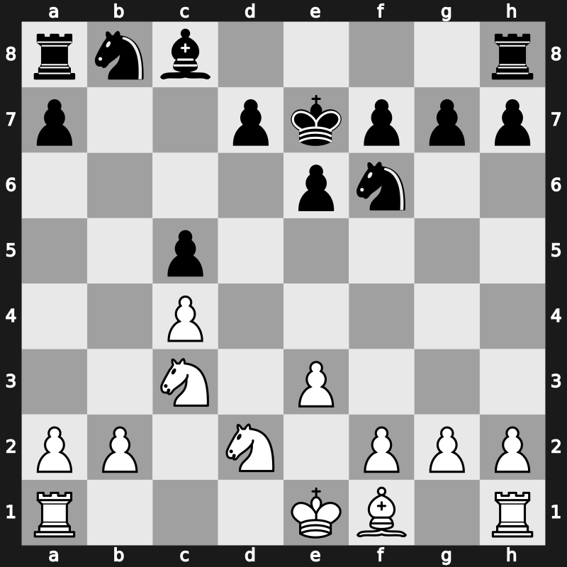 Moskou ch-URS 1973 – Round 14 – Spassky, Boris V. – 1/2-1/2 – Tal, Mikhail – G84
