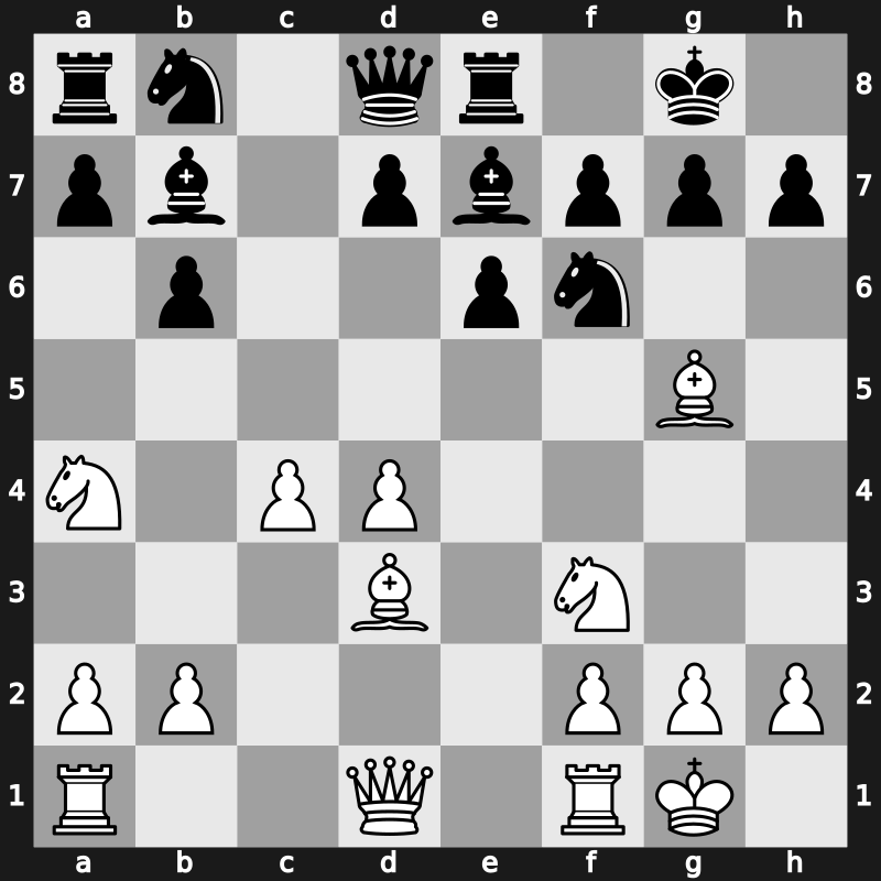 1970 Vinkovci – Round 10 – Gligoric, Svetozar – 1/2-1/2 – Parma, Bruno – G38
