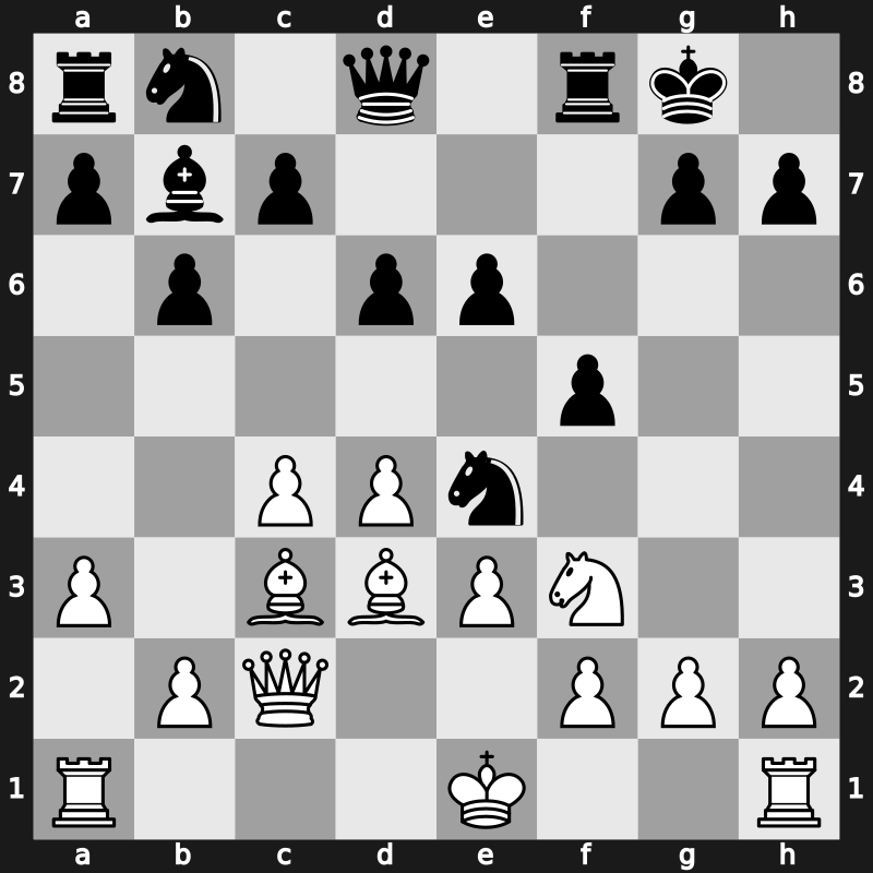 1971 Hoogovens – Round 3 – Denker, Arnold S – 0-1 – Zuidema, Coen – G68