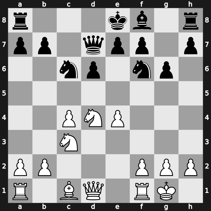 1972 San Antonio – Round 1 – Karpov, Anatoly – 1/2-1/2 – Mecking, Henrique – G65