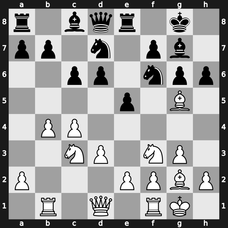 1974 Manila – Round 15 – Andersson, Ulf – 1/2-1/2 – Kavalek, Lubomir – G9