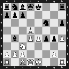 1903 Vienna Gambit – Round 1 – Mieses, Jacques – 1/2-1/2 – Pillsbury, Harry – G52