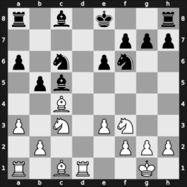 1904 London – Round 2 – Napier, William – 1/2-1/2 – Blackburne, Joseph – G6