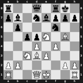 1904 London ENG – Round 17 – Napier, William – 1/2-1/2 – MUELLER, Ogbaviro – G27