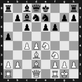 1905 It (Men) Barmen GER – Round 1 – Fahrni, Hans – 1/2-1/2 – Neumann Feliu, Rodrigo – G18