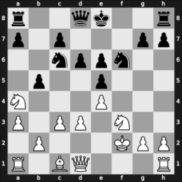1905 It (Men) Barmen GER – Round 1 – Von Gottschall, Hermann – 1/2-1/2 – Bernstein, Olivia – G68
