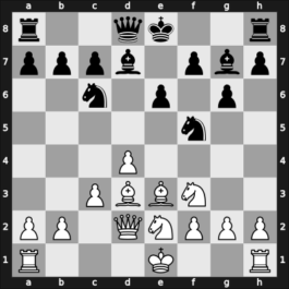 1905 It (Men) Barmen GER – Round 10 – Bogoljubow, Efim – 1/2-1/2 – Gruenfeld, Ernst – G106