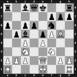 1905 It (Men) Stockholm SWE – Round 22 – Chigorin, Mikhail – 1/2-1/2 – Rubinstein, Akiba – G77