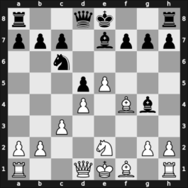 1905 Ostende – Round 16 – Alapin, Simon – 1/2-1/2 – Blackburne, Joseph – G48