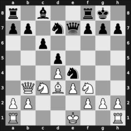 1905 Scheveningen – Round 12 – Marshall, Frank – 1/2-1/2 – Leussen, Benjamin – G28