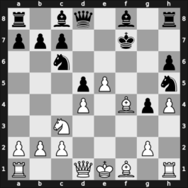 1905 cr. Shakhmatnoe Obozrenie – Round 1 – Zhukovsky, Vasily – 0-1 – Alekhine, Alexander – G11
