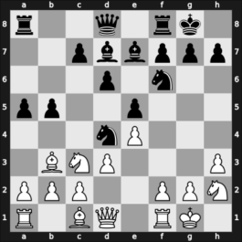 1907 It (Men) San Sebastian ESP – Round 3 – Důras, Oldřich – 1/2-1/2 – Martinolich, Giovanni Jr – G7