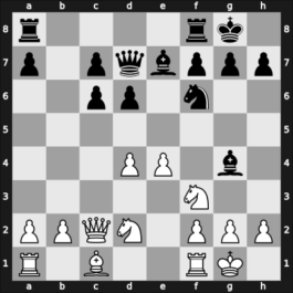 1907 Karlsbad – Round 1 – Berger, Jacob – 1/2-1/2 – Nimzowitsch, Aron – G57