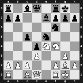 1907 Ostende – Round 1 – Chigorin, Mikhail – 0-1 – Tarrasch, Siegbert – G8
