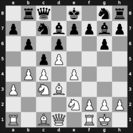 1907 Ostende II – Round 24 – Salwe, Georg H S – 1/2-1/2 – Blackburne, Joseph – G279