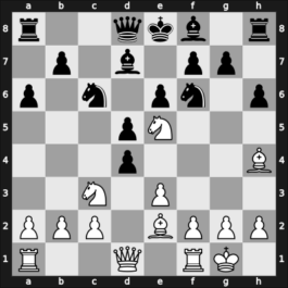 1907 Ostende II – Round 24 – Znosko-Borovsky, Eugene – 0-1 – Nimzowitsch, Aron – G284