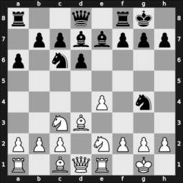 1909 World Championship 9th – Round 8 – Forgacs, Leo – 1/2-1/2 – Lasker, Emanuel – G8
