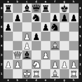 1911 Karlsbad – Round 1 – Rubinstein, Akiba – 1-0 – Chajes, Oscar – G100