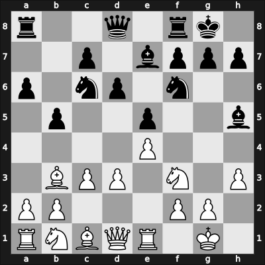 1912 It (Men) Bad Pistyan CZE – Round 7 – Bogoljubow, Efim – 1/2-1/2 – Rubinstein, Akiba – G32