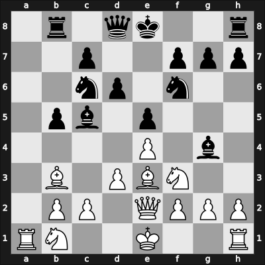 1912 Vilnius – Round 1 – Alapin, Simon – 1/2-1/2 – Levitsky, Stephan – G9