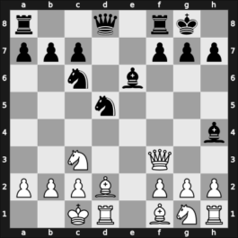 1913 It (Men) Scheveningen NED – Round 1 – Marchand, Max – 0-1 – Alekhine, Alexander – G4