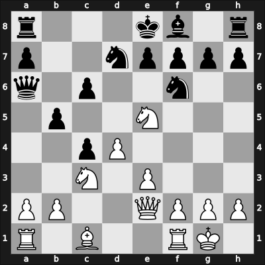 1913 Scheveningen – Round 1 – Janowski, Dawid – 1-0 – Alekhine, Alexander – G3