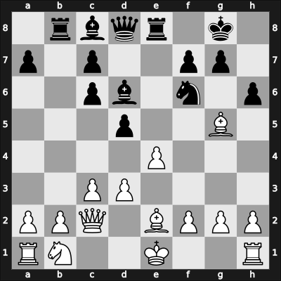 1913 St Petersburg m – Round 9 – Levitsky, Stepan – 0-1 – Alekhine, Alexander – G9