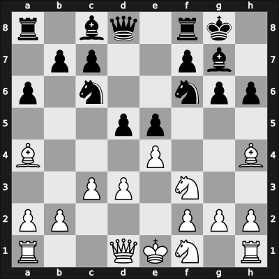 1914 St Petersburg prel – Round 1 – Blackburne, Joseph – 1/2-1/2 – Bernstein, Ossip – G9