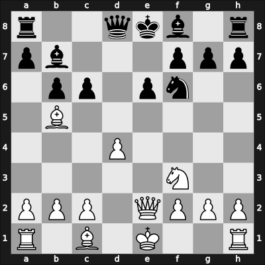 1916 It (Men) Hastings ENG – Round 7 – Tarrasch, Siegbert – 1/2-1/2 – Mieses, Jacques – G9