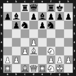 1920 Berlijn – Round 2 – Maroczy, Geza – 1/2-1/2 – Saemisch, Friedrich – G5