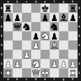1920 Berlijn – Round 5 – Spielmann, Rudolf – 1/2-1/2 – Saemisch, Friedrich – G14