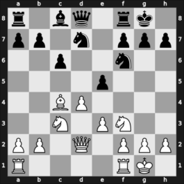 1921 Budapest – Round 1 – Alekhine, Alexander – 1-0 – Bogoljubow, Efim – G40