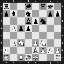 1922 Bad Pistyan – Round 1 – Tarrasch, Siegbert – 0-1 – Alekhine, Alexander – G9
