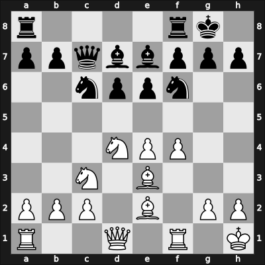 1922 Londen – Round 7 – Znosko-Borovsky, Eugene – 1-0 – Euwe, Max – G28