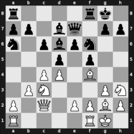 1922 Vienna – Round 1 – Rubinstein, Akiba – 1-0 – Kmoch, Hans – G21