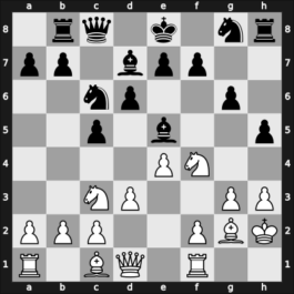 1922 Vienna – Round 1 – Kmoch, Hans – 0-1 – Saemisch, Friedrich – G45