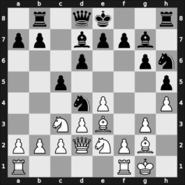 1923 Hastings2324 – Round 8 – Mieses, Jacques – 0-1 – Maroczy, Geza – G32
