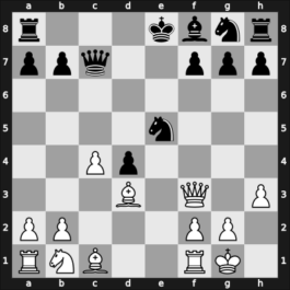 1923 Karlsbad – Round 1 – Gruenfeld, Ernst – 1-0 – Tartakower, Savielly – G4