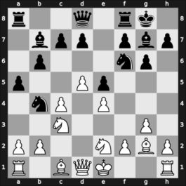 1923 Karlsbad – Round 1 – Saemisch, Friedrich – 0-1 – Nimzowitsch, Aron – G32