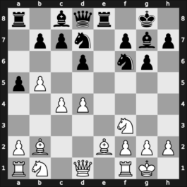 1923 Karlsbad – Round 1 – Nimzowitsch, Aron – 1/2-1/2 – Reti, Richard – G112