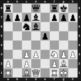 1923 Karlsbad – Round 14 – Nimzowitsch, Aron – 0-1 – Gruenfeld, Ernst – G131
