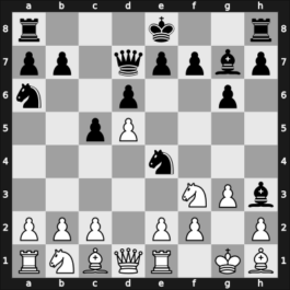 1923 Scheveningen – Round 7 – Euwe, Max – 0-1 – Mieses, Jacques – G68