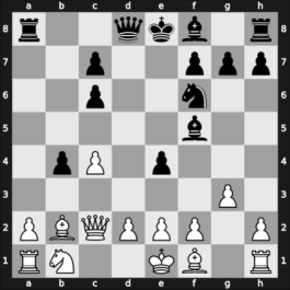 1924 Moskou ch-URS – Round 5 – Romanovsky, Pjotr – 1-0 – Duz-Khotimirsky, Fedor Ivanovich – G19