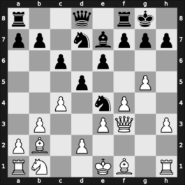 1925 Marienbad – Round 7 – Nimzowitsch, Aron – 1-0 – Gruenfeld, Ernst – G40