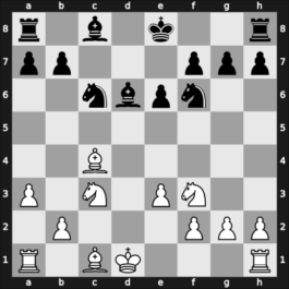 1927 Kecskemet II – Round 7 – Nimzowitsch, Aron – 1/2-1/2 – Vajda, Arpad – G19