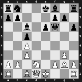 1927 London – Round 7 – Bogoljubow, Efim – 0-1 – Nimzowitsch, Aron – G31